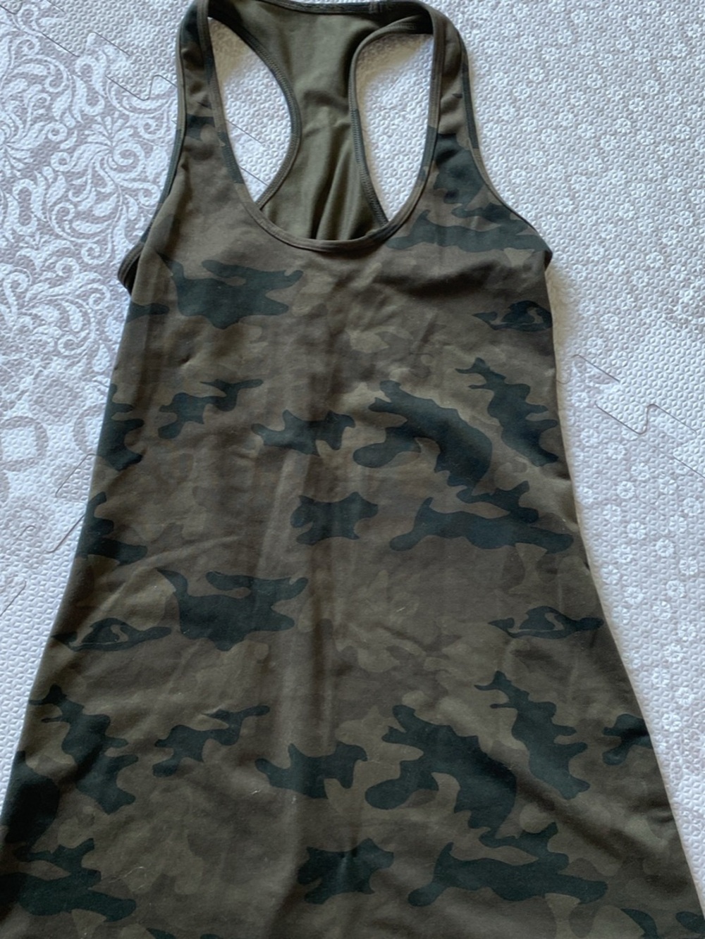 lululemon athletica Olive Green Camo Racerback Tank